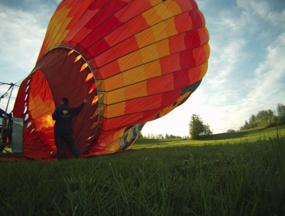 Hot Air Balloon Flight in action